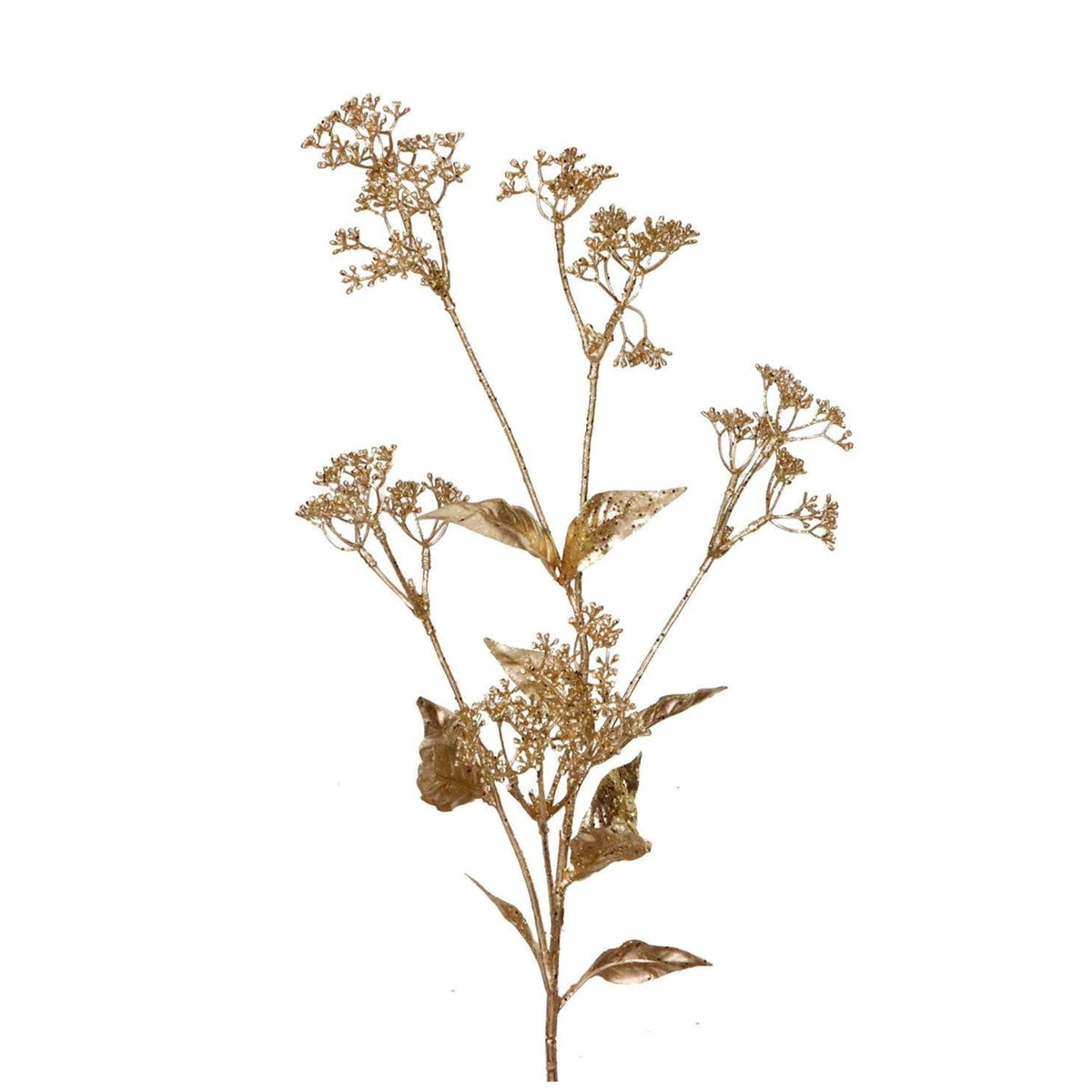 Golden Tiny Flower and Leaf Stem 88 cm