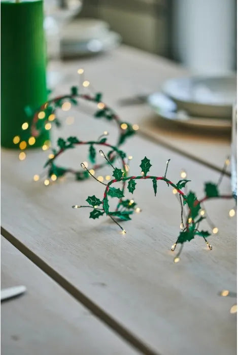 Holly Twine Light Garland - Multi - 1 m