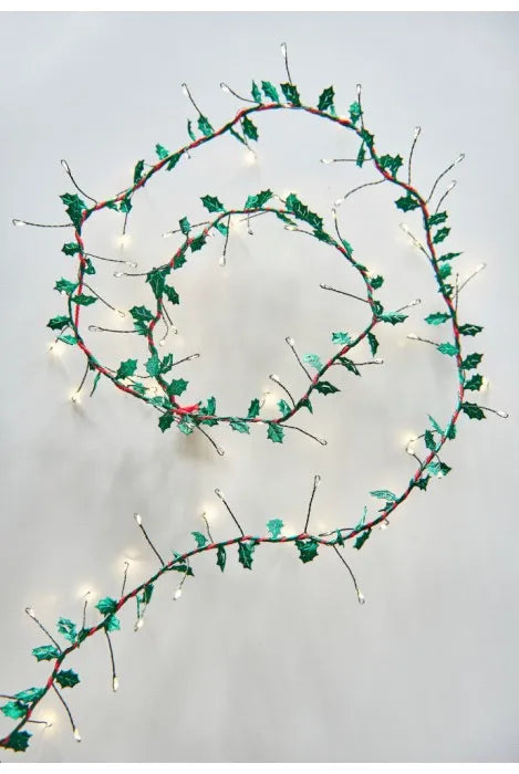 Holly Twine Light Garland - Multi - 1 m