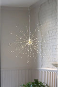 Large Starburst Hanging Light - Silver