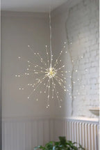 Large Starburst Hanging Light - Silver