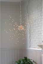 Large Starburst Hanging Light - Copper
