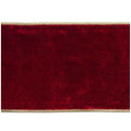 Goodwill M&G extra-wide  christmas deep red (burgundy) velvet ribbon with gold thread edging, with wired edge - 6.4 cm, shown against a plain white background.