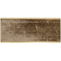 Goodwill M&G smooth champagne gold velvet ribbon, with wired edge - 6.4 cm, shown against a plain white background.
