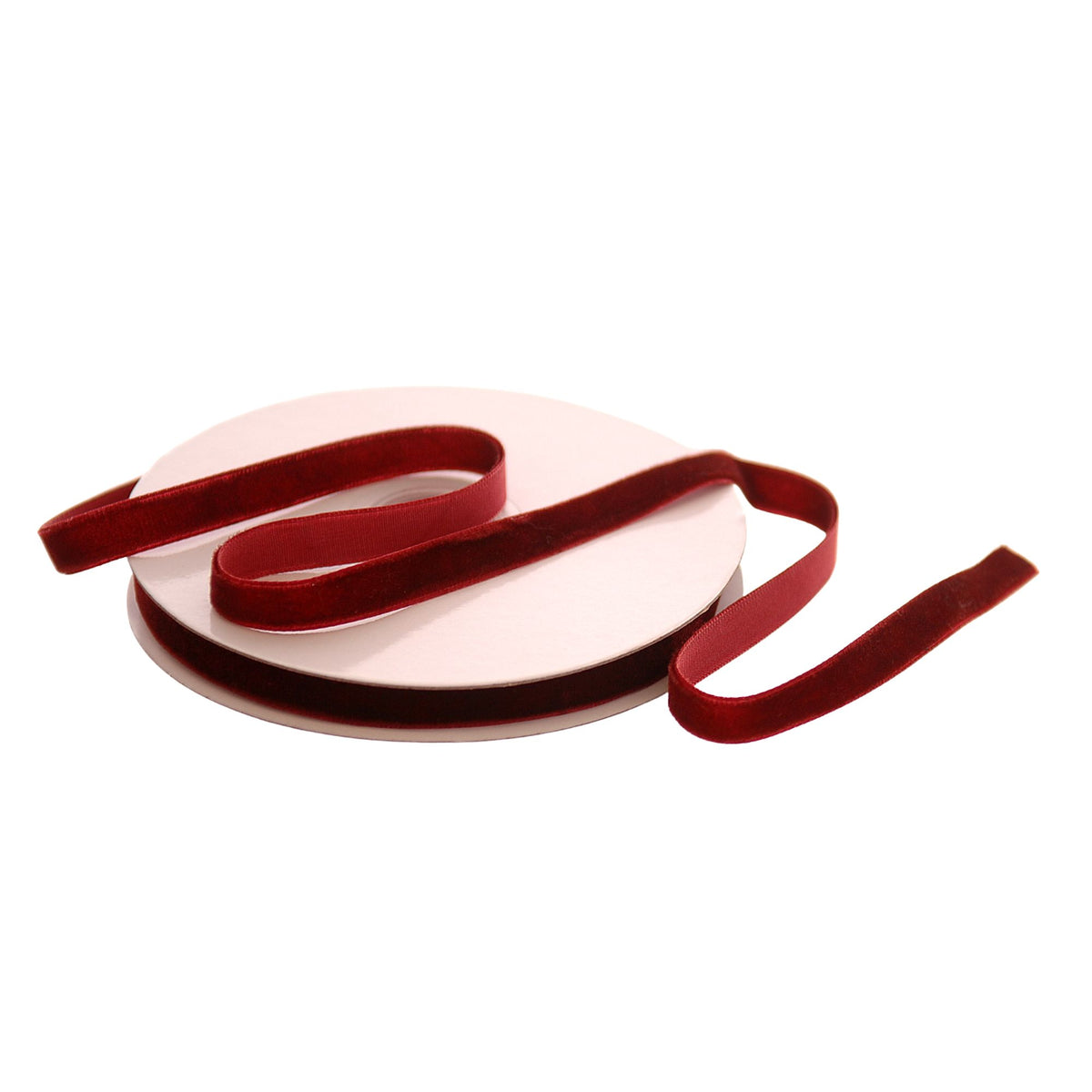Vetur Burgundy velvet ribbon 1 cm wide, 9 m roll for gift wrapping and Christmas decorations