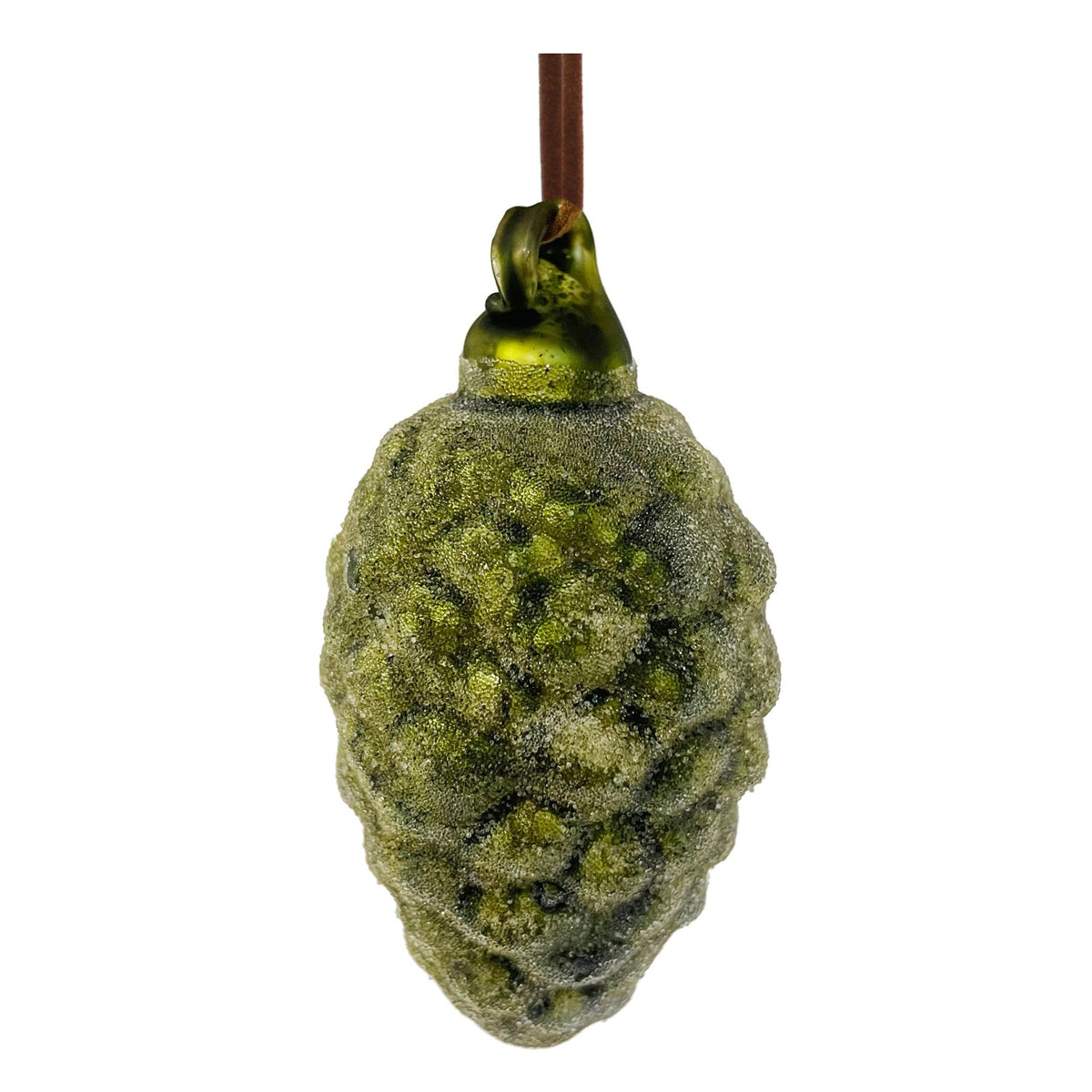Green Iced Glass Cone - 6.5 cm