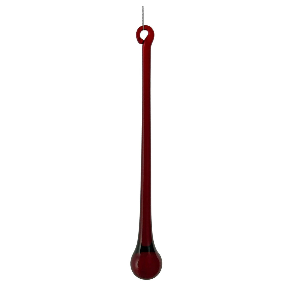 Burgundy Glass Drop - 15 cm