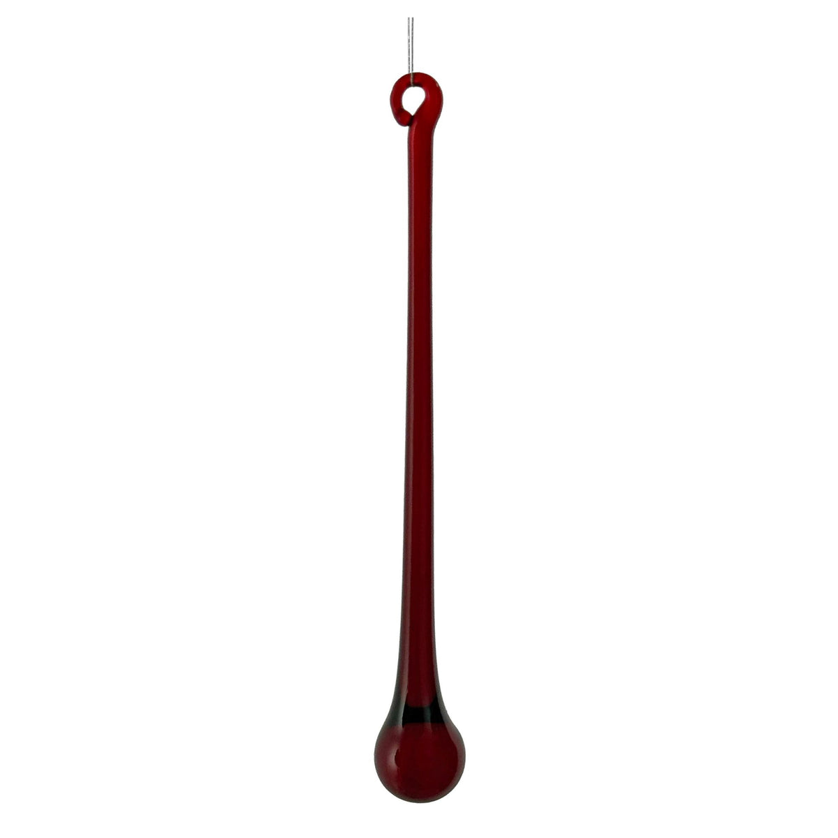 Burgundy Glass Drop - 15 cm