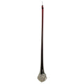 Burgundy Silver Beaded Glass Drop - 20 cm