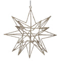 Metal 3D Star in Champagne - 25 cm