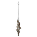 Clear Champagne Glittered Spiral Glass Icicle - 15 cm