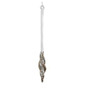 Clear Champagne Glittered Spiral Glass Icicle - 20 cm