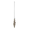 Clear Champagne Glittered Spiral Glass Icicle - 25 cm