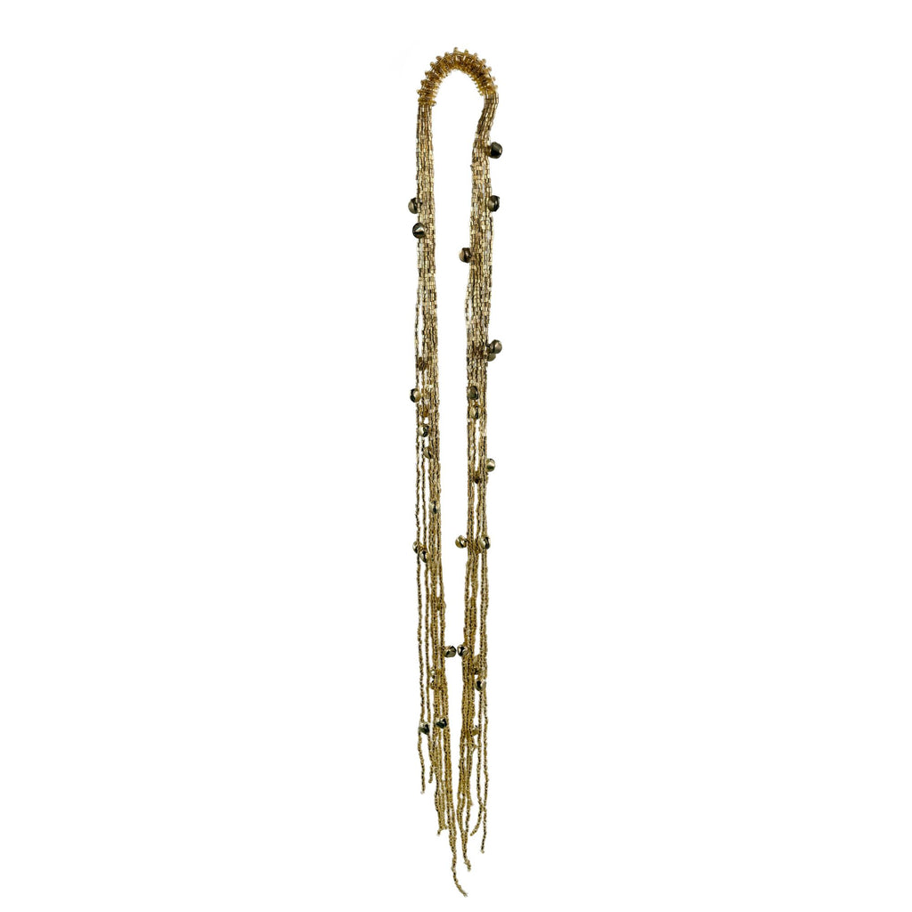 Gold Beaded Bell Garland - 1 m