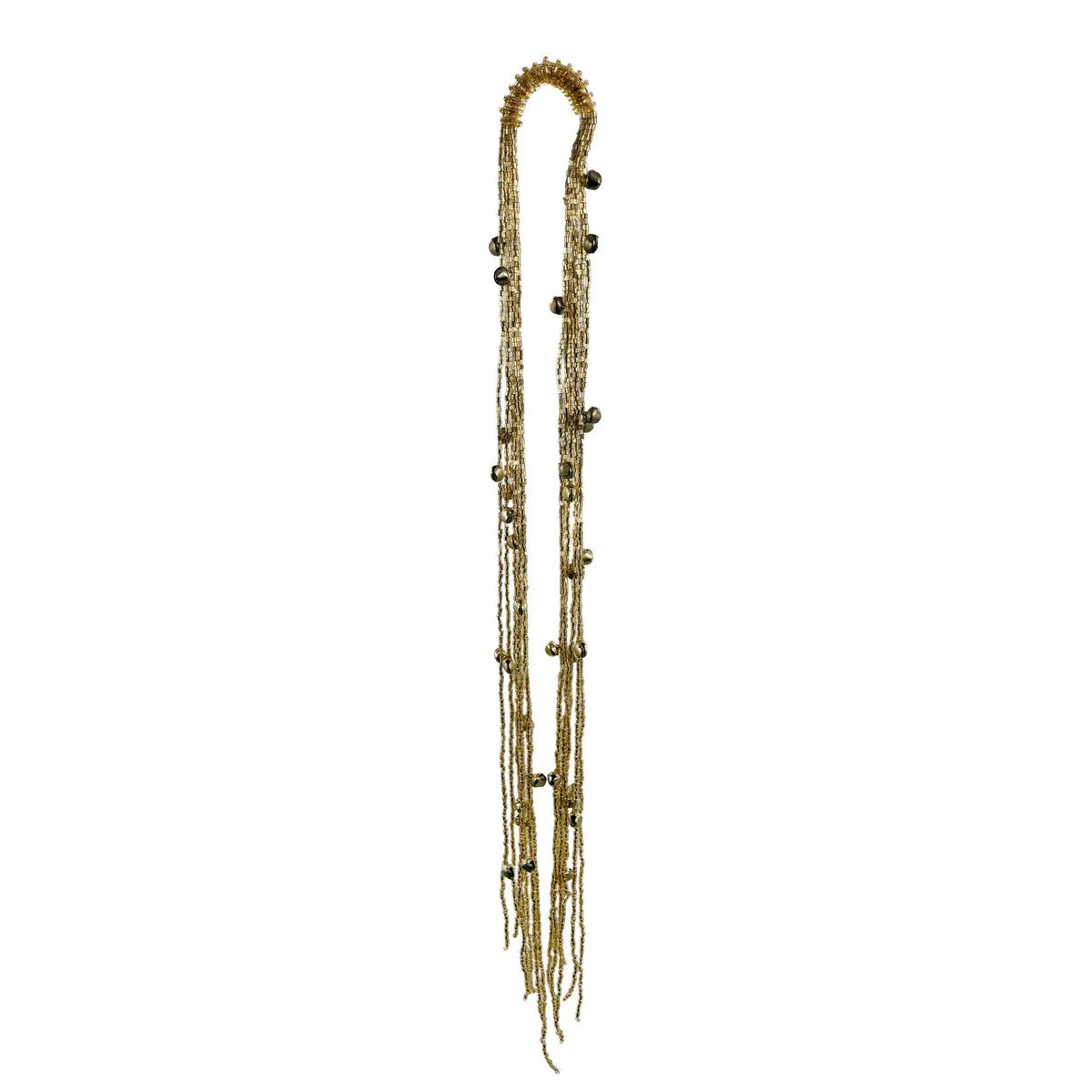 Gold Beaded Bell Garland - 1 m