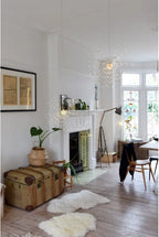 Large Starburst Hanging Light - Copper