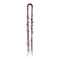 Red Beaded Bell Garland - 1 m