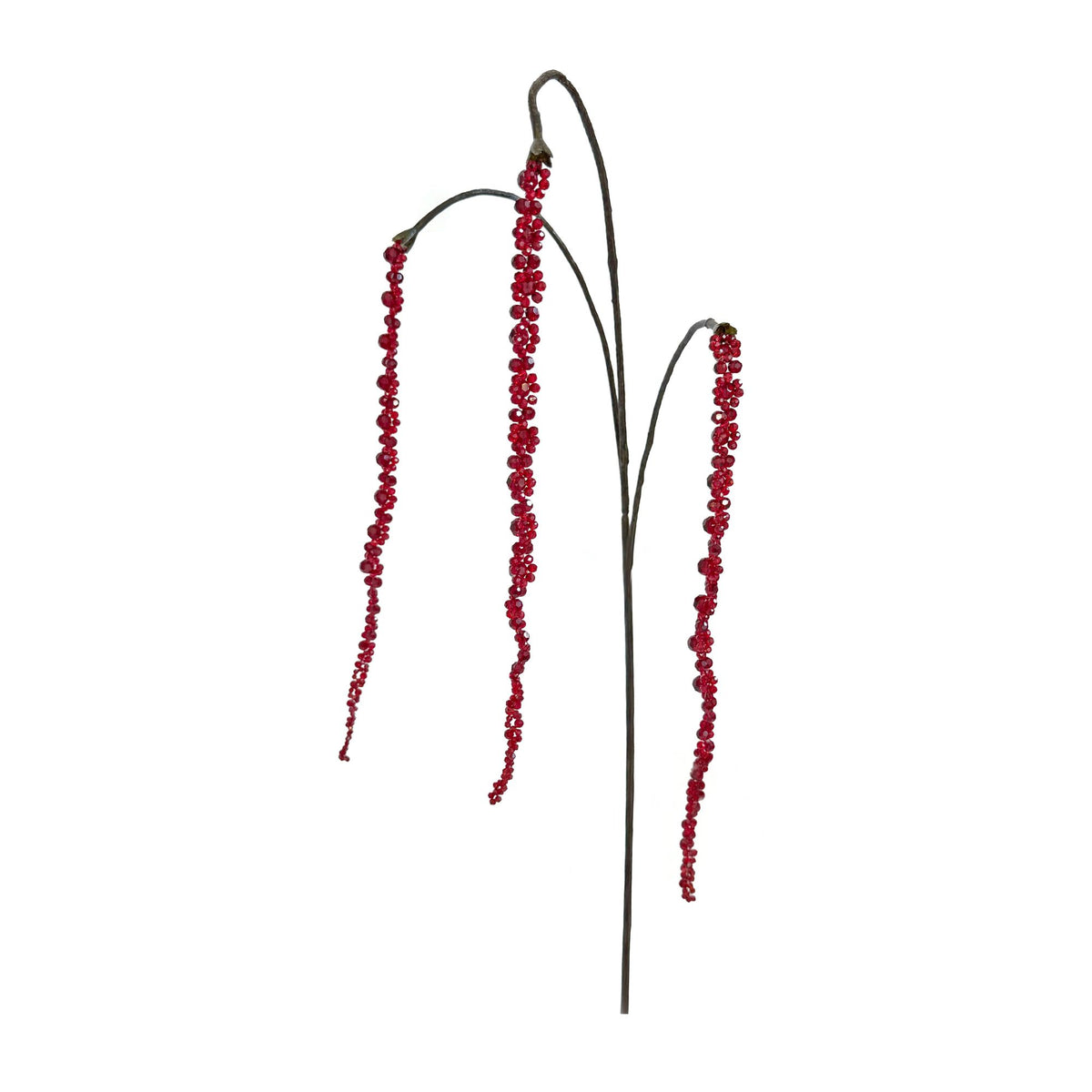 Ruby Beaded Hanging Branch - 95 cm